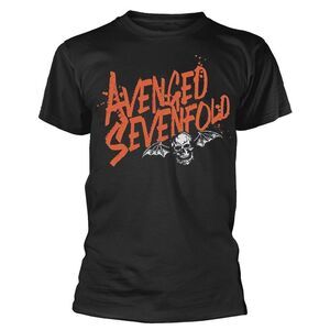 Avenged Sevenfold Unisex Adult Splattered Cotton T-Shirt / Black/Orange